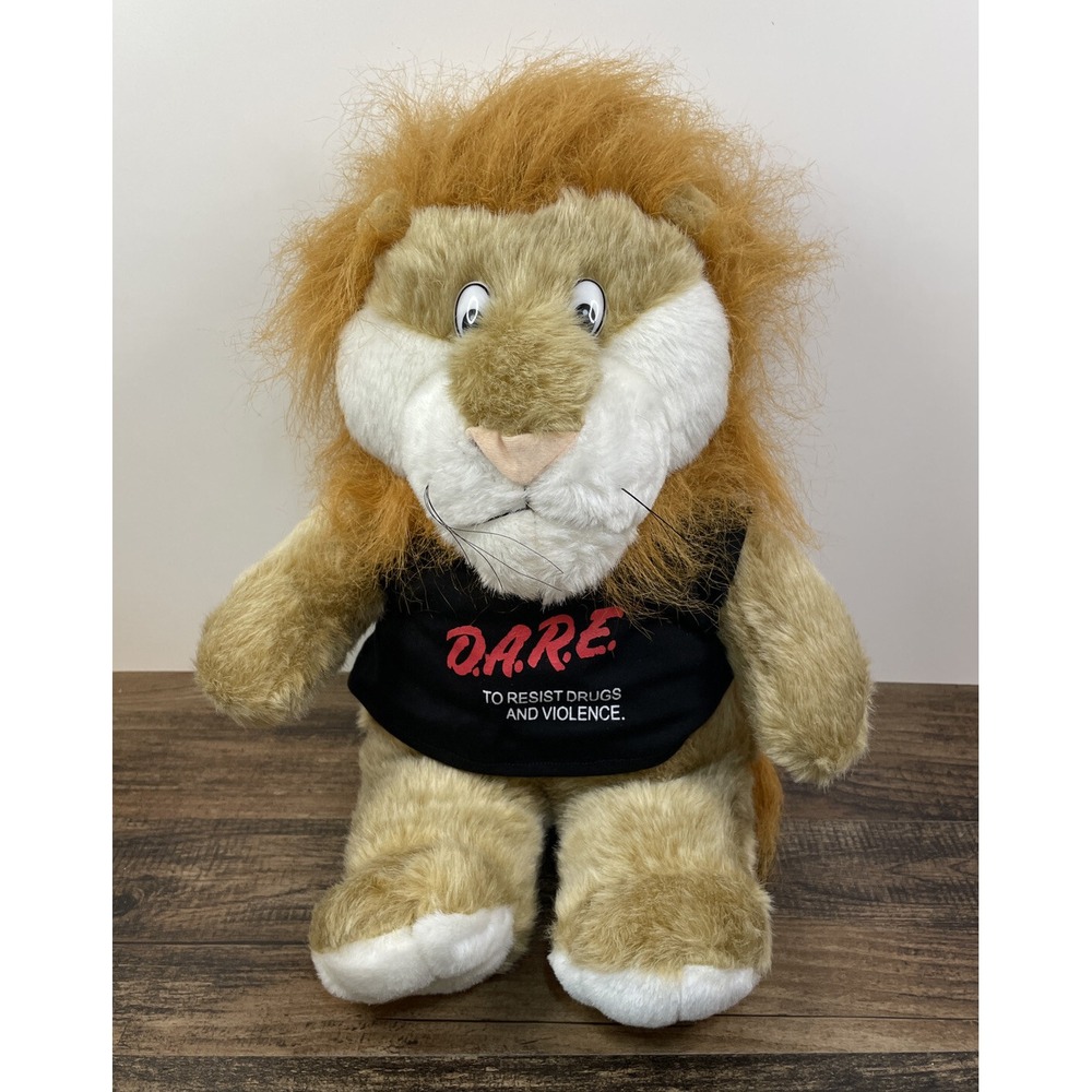 Vintage D.A.R.E Darren The Lion 18" Plush Stuffed Animal DARE Drug Resistance